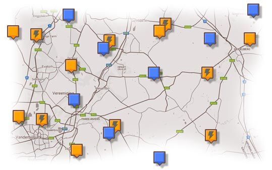 Map of Sedibeng Accommodation